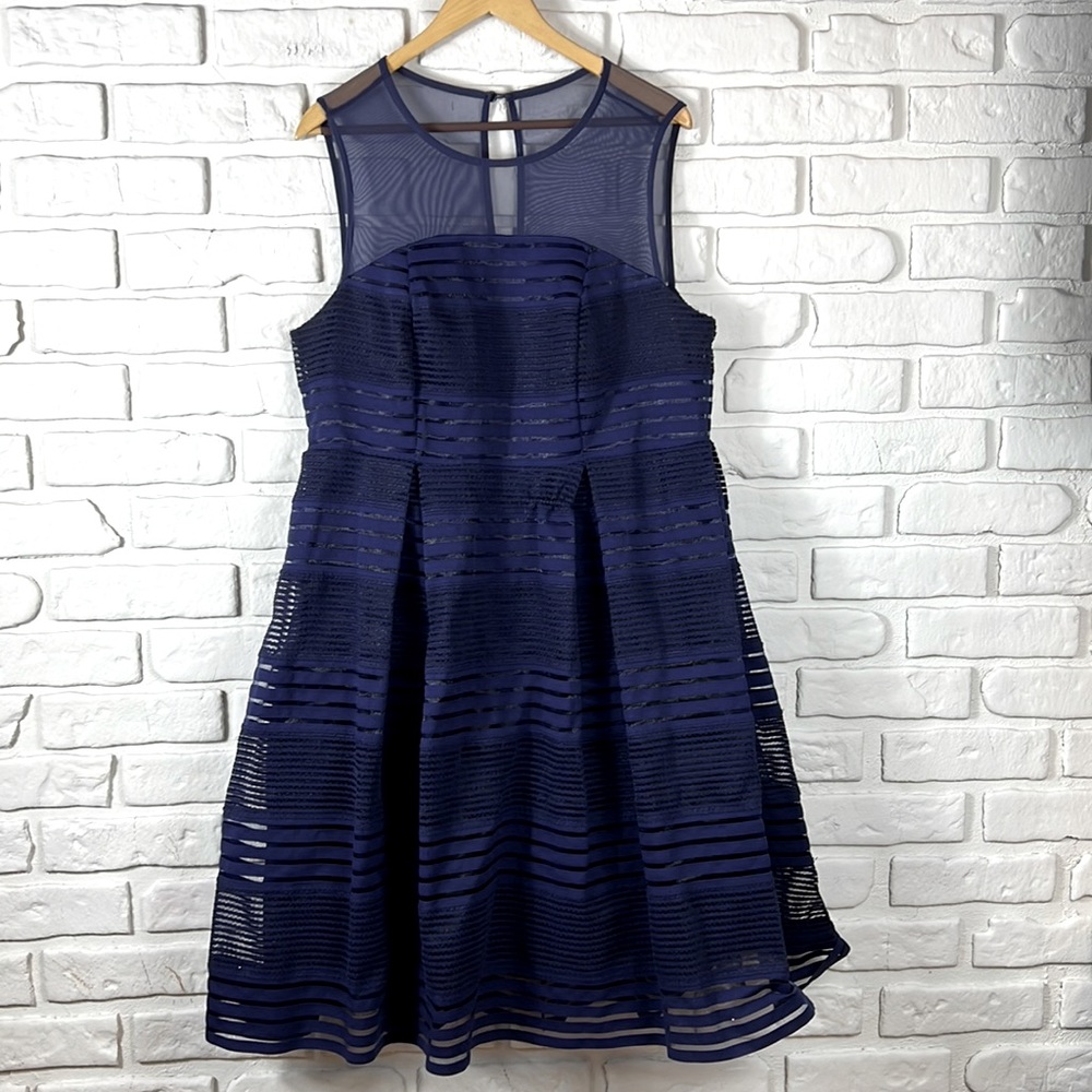 Torrid mesh striped skater dress size 16